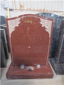 Imperial Red Granite Monument Upright Headstone 06