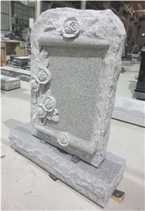 Light Grey Granite Monuments Upright Headstones 08