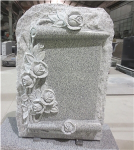 Light Grey Granite Monuments Upright Headstones 08