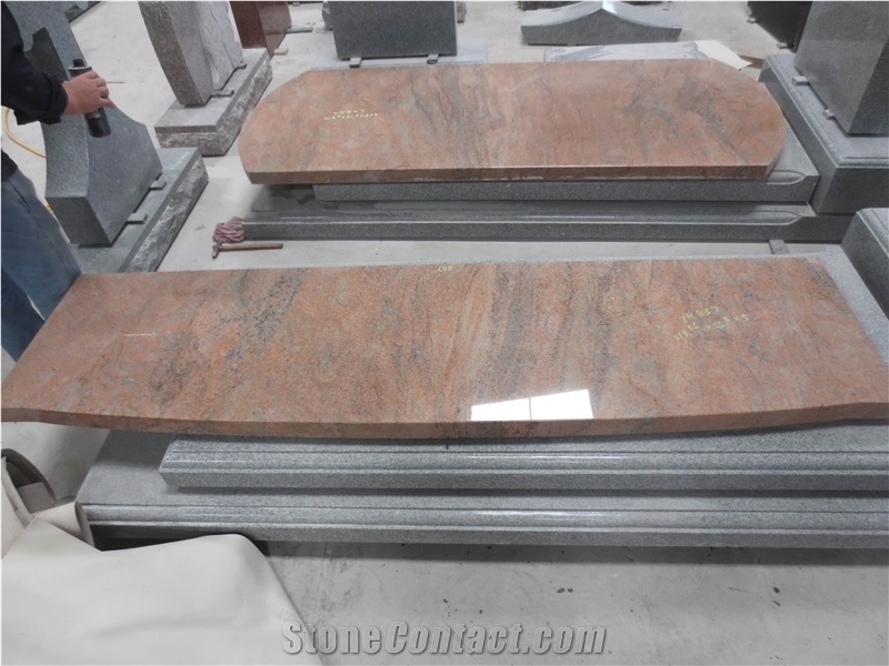 Multicolor Red Gravestone Flats Tombstones 01