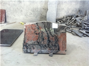 Multicolor Red Gravestone Slants Tombstones 01