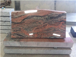 Multicolor Red Gravestone Slants Tombstones 01