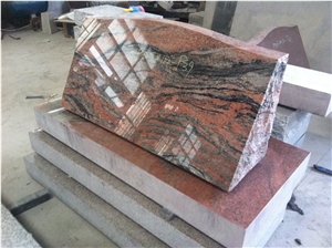 Multicolor Red Gravestone Slants Tombstones 01