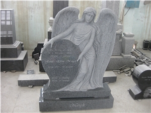Padang Dark Impala Granite Angel Monument 05