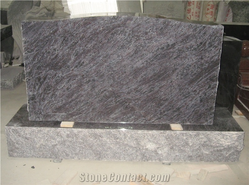 Paradiso Granite Engraved Tombstone Upright Monuments 04