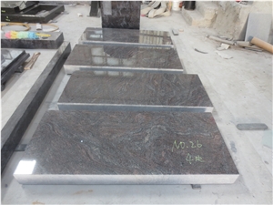 Paradiso Purple Granite Monuments Flats Gravestone