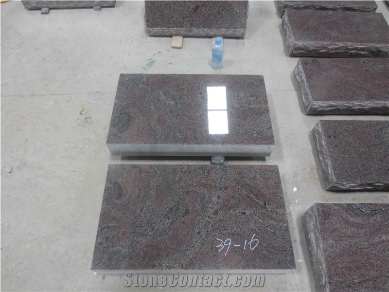 Paradiso Purple Granite Monuments Flats Gravestone
