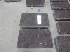 Paradiso Purple Granite Monuments Flats Gravestone