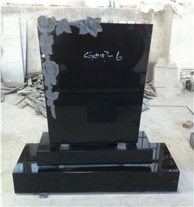 Shanxi Black Granite Upright Monument 03