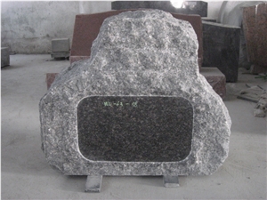 Tan Brown Tombstone Headstone Monument Engraved