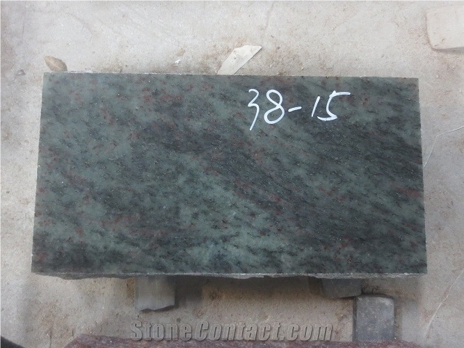 Tropical Green Granite Gravestone Flats Tombstone