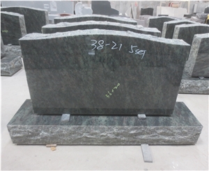 Tropical Green Granite Headstone Upright Monuments