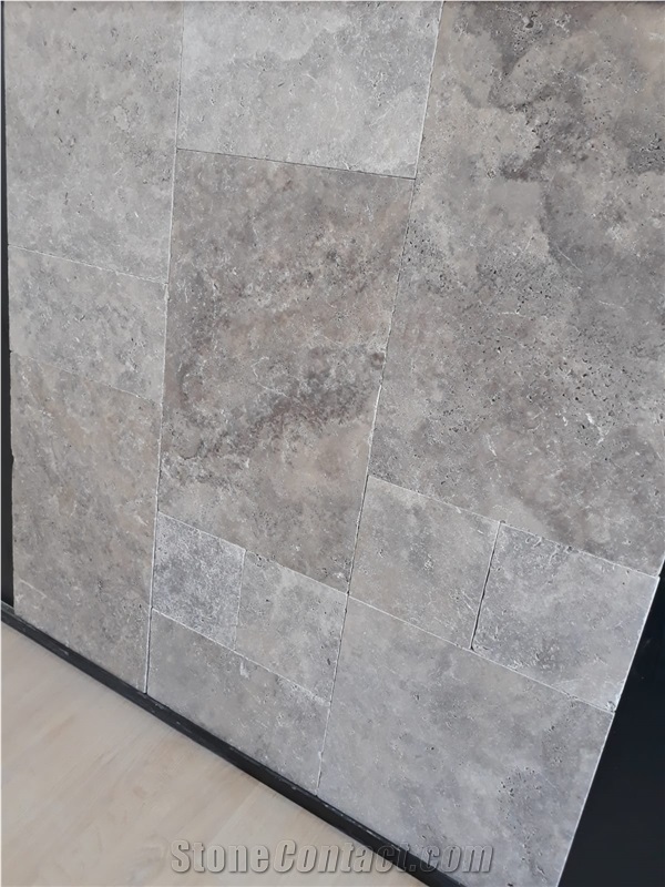 Silver Travertine Tiles, Pattern