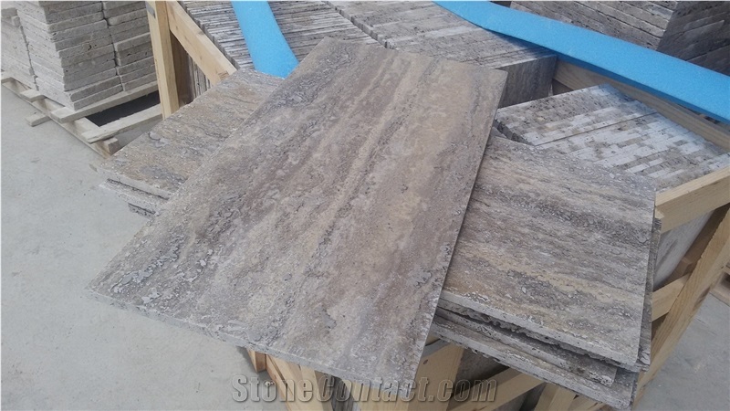 Silver Travertine Tiles, Pattern