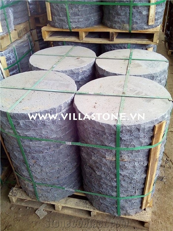 Viet Nam Basalt Lava Rouned Garden Stepping Stone