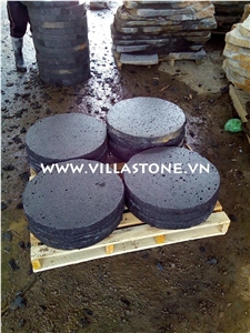Viet Nam Basalt Lava Rouned Garden Stepping Stone