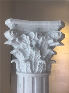 Viet Nam Statuario Milky White Marble Column Viet Nam Statuario Milky White Marble Column