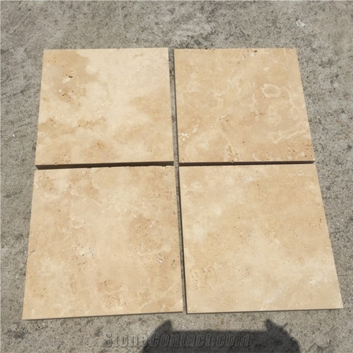 Italy Travertine Tile, Travertino Giallo Nuvolato