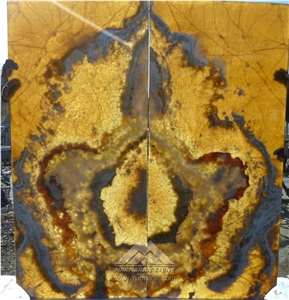 Marmaran Amber Onyx Slabs, Tiles