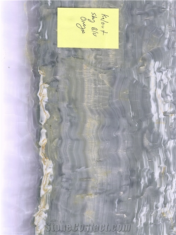 Sky Blue Onyx Tiles, Slabs