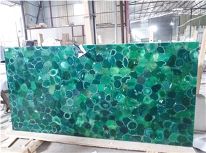 Best Price Backlit Green Agate Gemstone Slabs