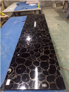 Best Price Polished Black Agate Gemstone Slabs