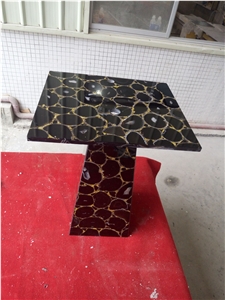 Black Agate Semiprecious Stone Cafe Table Tops Black Agate Semiprecious Stone Cafe Table Tops