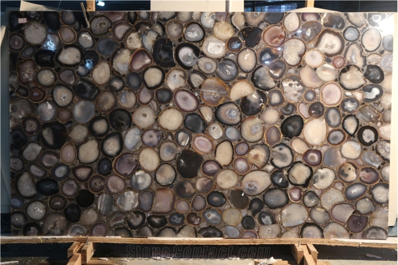 Customized Grey Agate Gemstone Slabs & Tiles