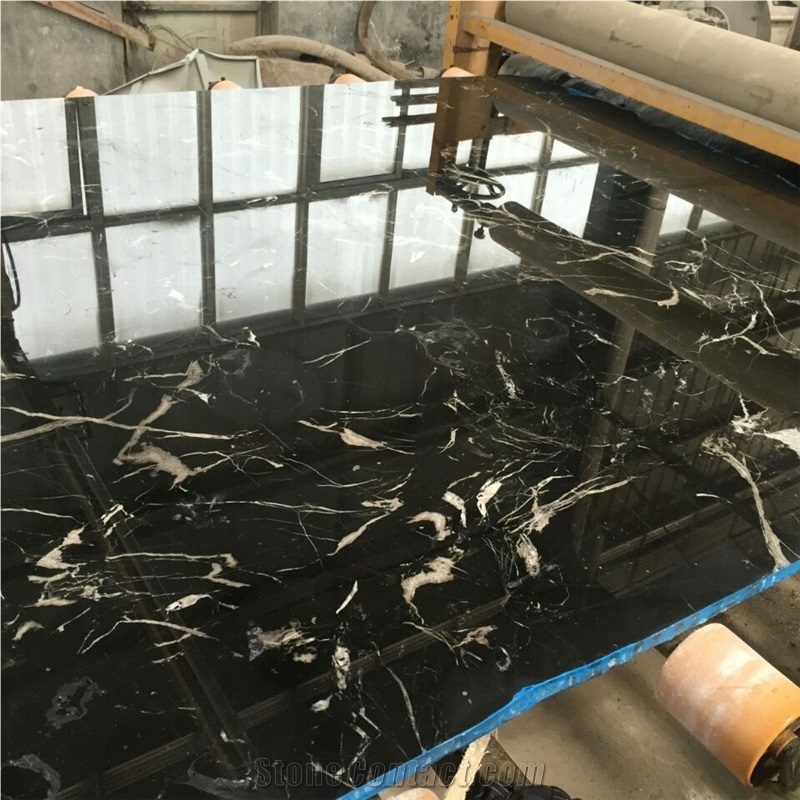Ice Black Marble,Black Ice Flower Slab