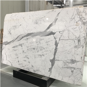 Beautiful Italy Statuario White Marble Slab