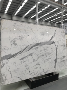 Beautiful Italy Statuario White Marble Slab