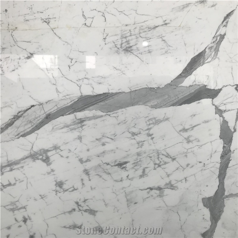 Beautiful Italy Statuario White Marble Slab