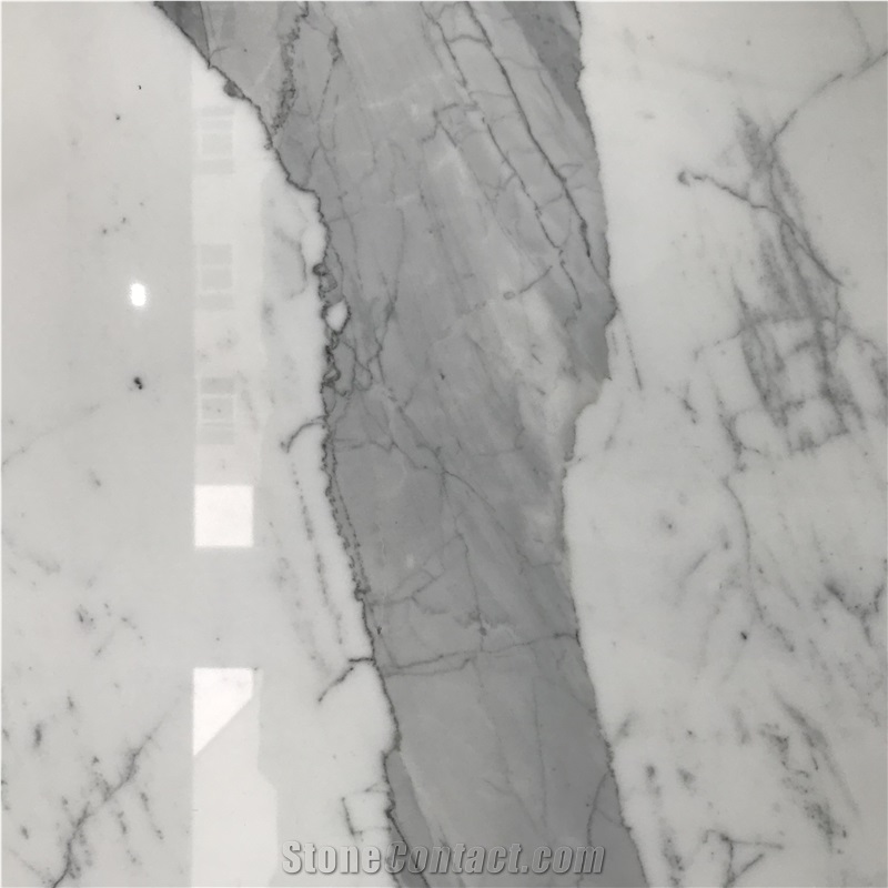 Beautiful Italy Statuario White Marble Slab