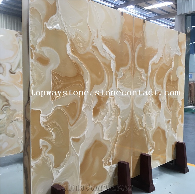 Artificial Onyx Stone Slab for Countertop Vanity
