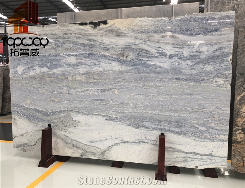 Blue Sky White Cloud Marble Slab