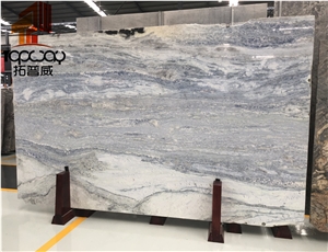 Blue Sky White Cloud Marble Slab