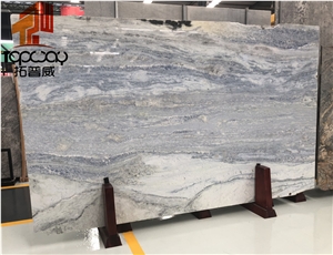 Blue Sky White Cloud Marble Slab