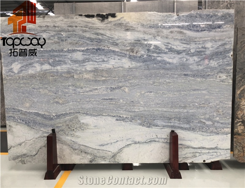 Blue Sky White Cloud Marble Slab
