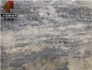 Blue Sky White Cloud Marble Slab
