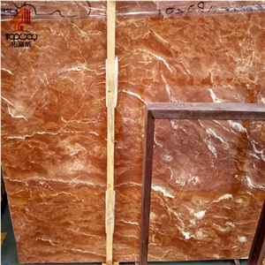 Classic Pink Tea Rose Marble Slab