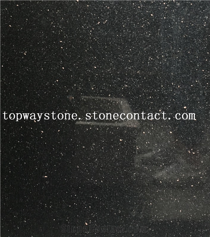 India Black Galaxy Granite with Polished
