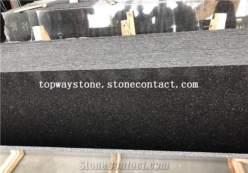 India Black Galaxy Granite with Polished