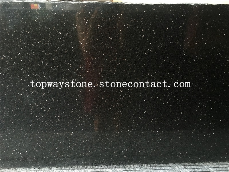 India Black Galaxy Granite with Polished