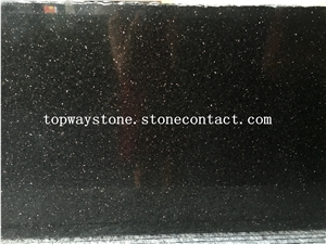 India Black Galaxy Granite with Polished