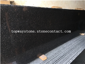 India Black Galaxy Granite with Polished