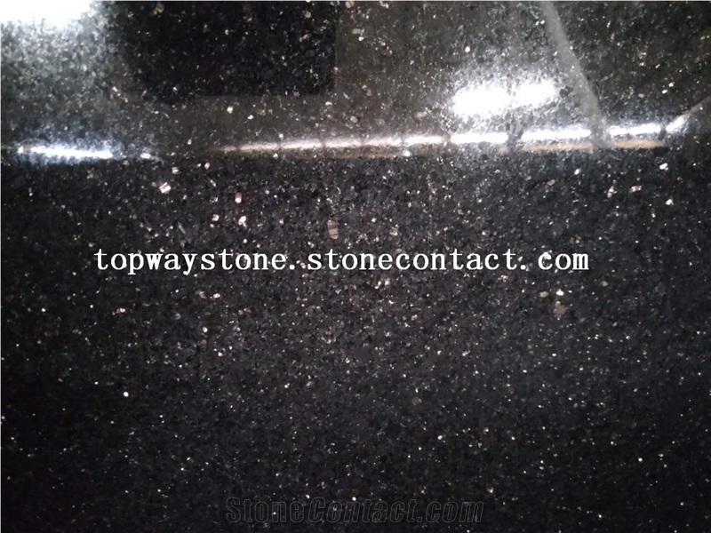 India Black Galaxy Granite with Polished