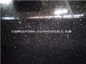 India Black Galaxy Granite with Polished