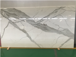 Nano Crystallized Glass Calacatta White Slab