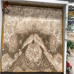 Yellow Color Travertine Marble Slabs