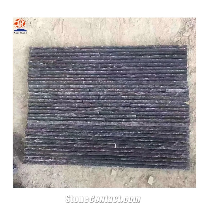 Black Slate Cultured Stone Exterior Wall Cladding